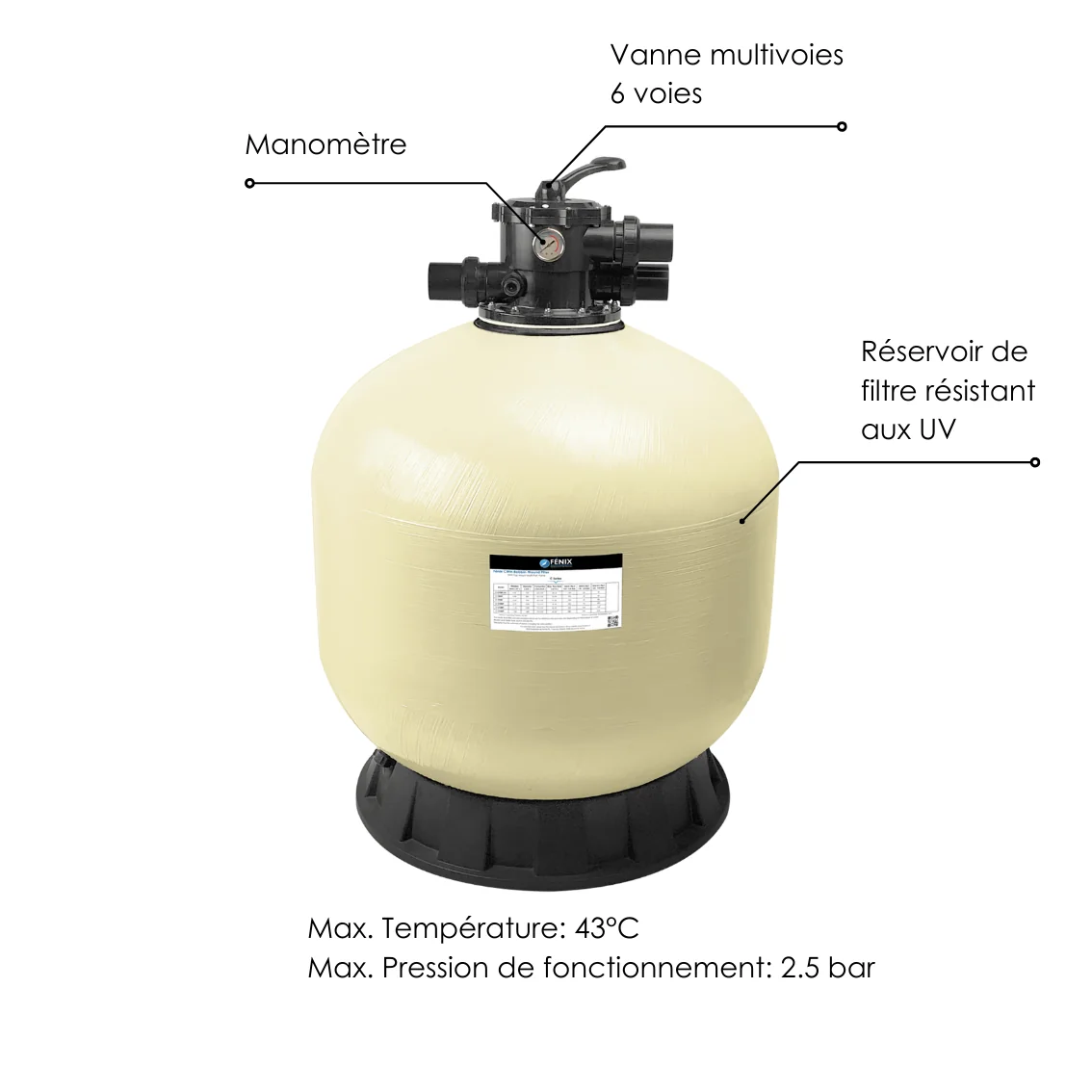 Série de filtres de piscine Citrin